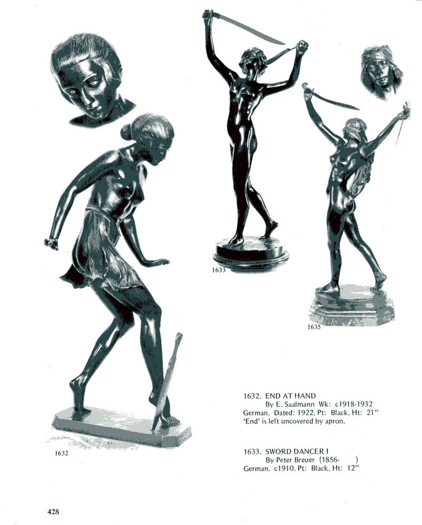 Adolf brutt: Sculture Art Decò Sword dancer bronzo del XX Secolo Opera originale e disponibile - Robertaebasta® Art Gallery opere d’arte esclusive.